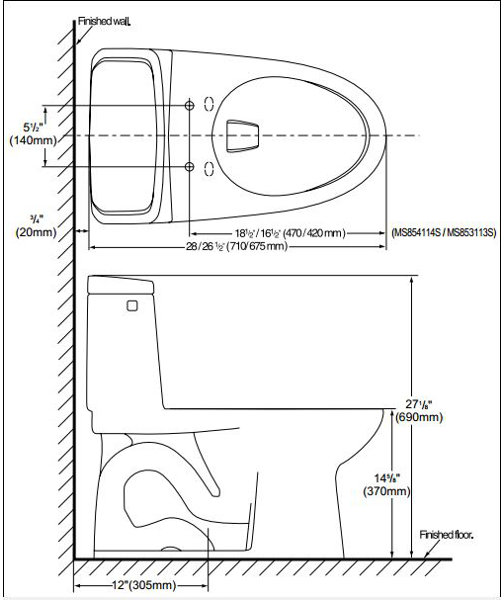 TOTO UltraMax® 1.6 GPF Elongated OnePiece Toilet (Seat Included